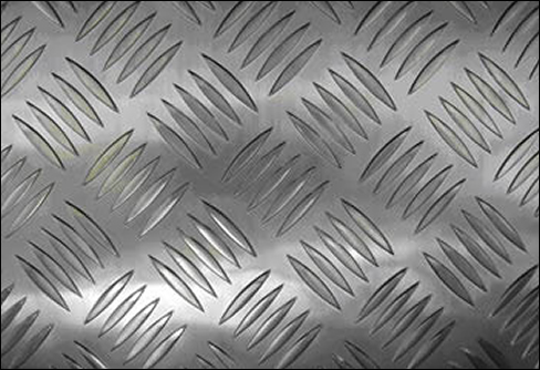 A3105 Aluminum Checker Plate, 2mm thick, five bar chequered in diamond pattern