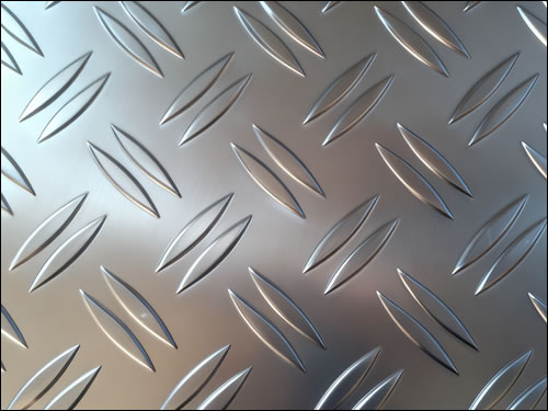 2 bar checkered aluminum plate for trailer floor