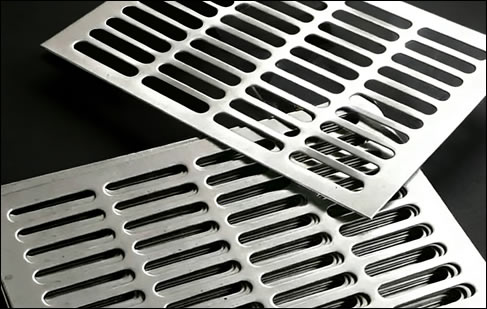 Oblong slotted hole aluminum perforated plate 24 gauge Alloy 3003-H14