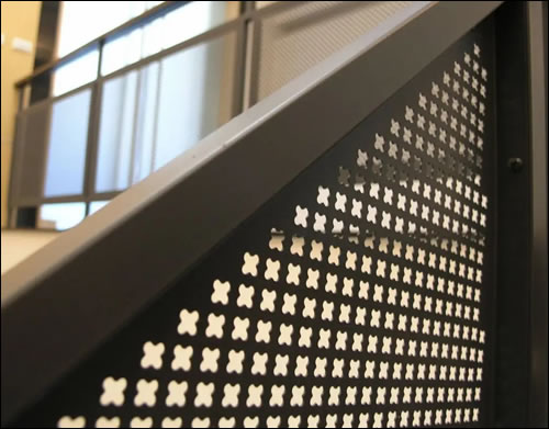Perforated Aluminum Balcony Railing Panels with Decorative Holes
