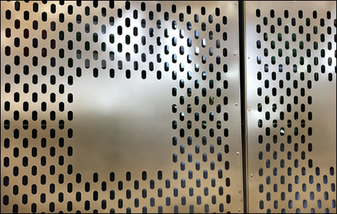 Aluminum 2024-T3 perforated slotted sheet with 1/8 inch  1/2 inch slots for aircraft ventilation panels