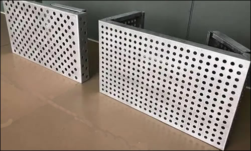 Aluminum perforated grille silver round hole sheet