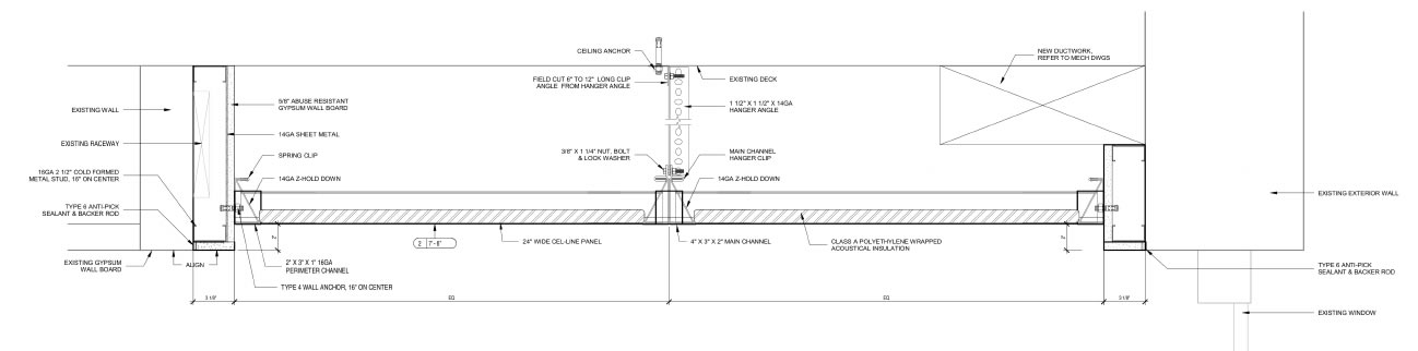 Acoustical Perforated Metal Security Ceiling Panels with Accessories for Roofing Construction