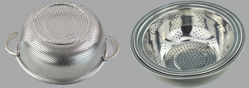 Stainless Steel Perforated Colander Basket for Rice