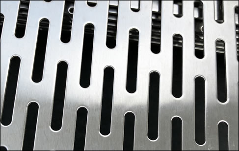 Slotted Stainless Steel 316 Perforated Sheet 20 Gauge with 1/4 inch × 1-1/2 inch slots for ventilation and marine drainage grille