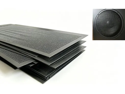 Perforated screen covers for loudspeaker grille