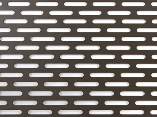 Slotted aluminum speaker grille mesh