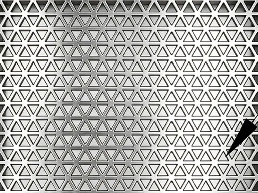 2mm thick triangular hole perforated plate for privacy screen